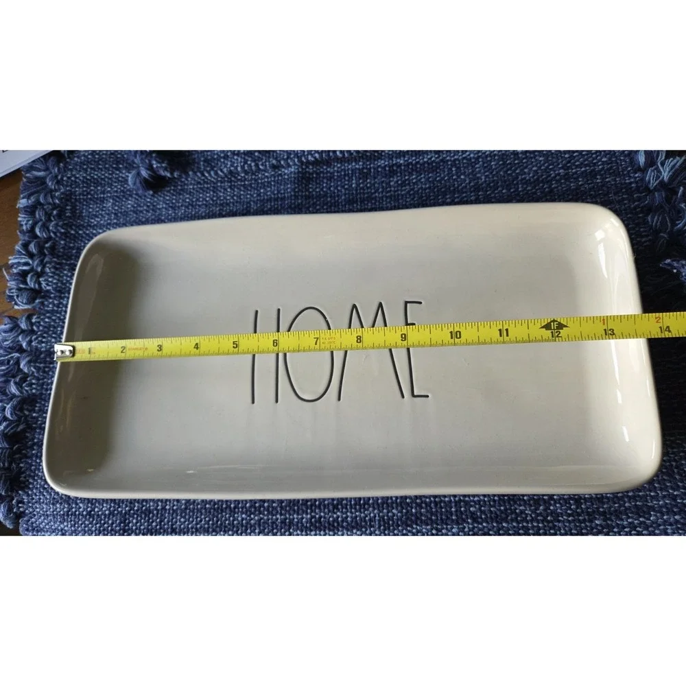 RAE DUNN HOME Rectangular Serving Platter Tray Dish Magenta Artisan Collection